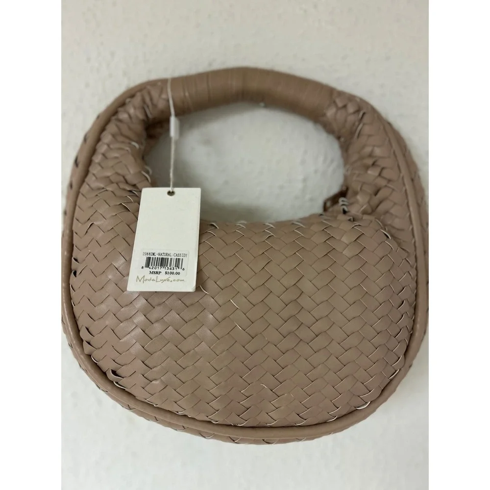 Moda Luxe Cassidy Woven Hobo Bag Natural Tan 29882ML New